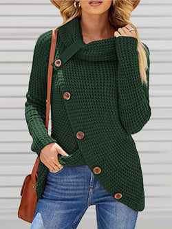 Long Sleeve Chunky Cowl Neck Sweaters