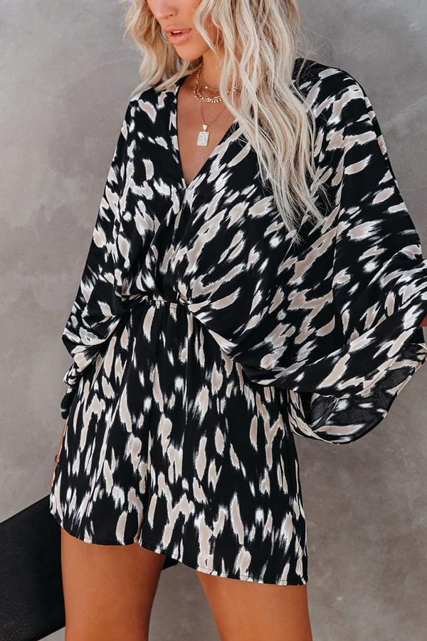 Linden Printed Kimono Romper