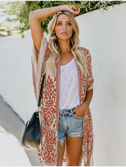 Fashion Kimono Tassel Beach Cover up