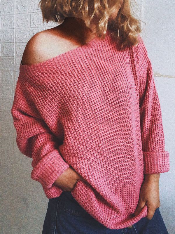 Off Shoulder Oversized Pullover