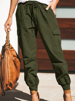 Fashion Elastic Waist Loose Trouser Pants