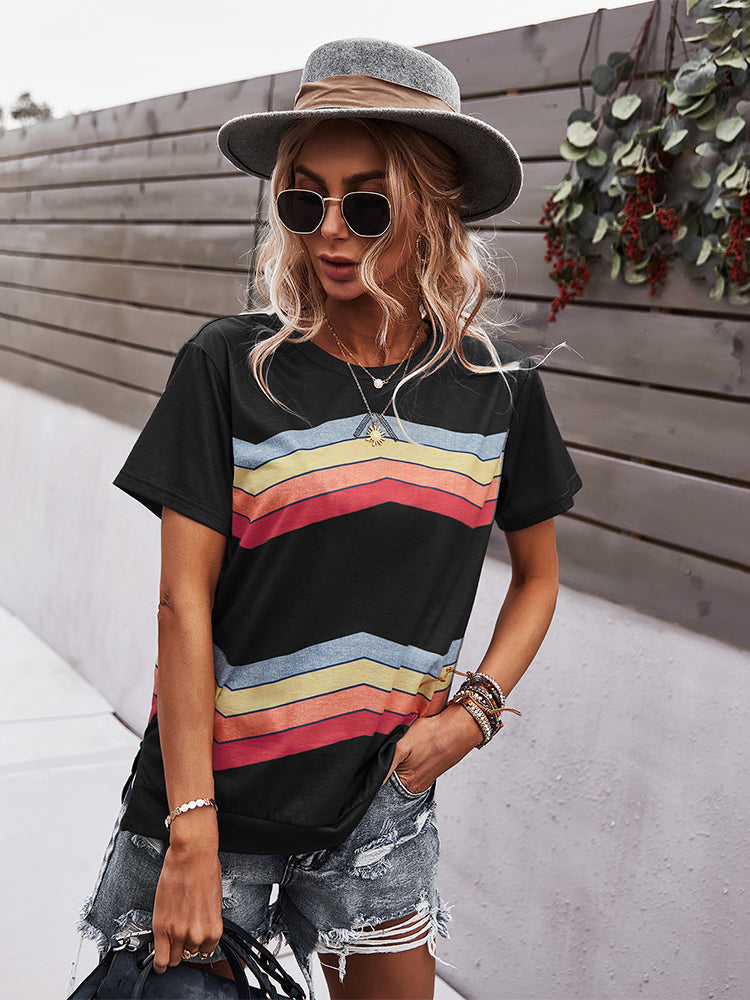 Crew Neck Casual Short Sleeve T-Shirt