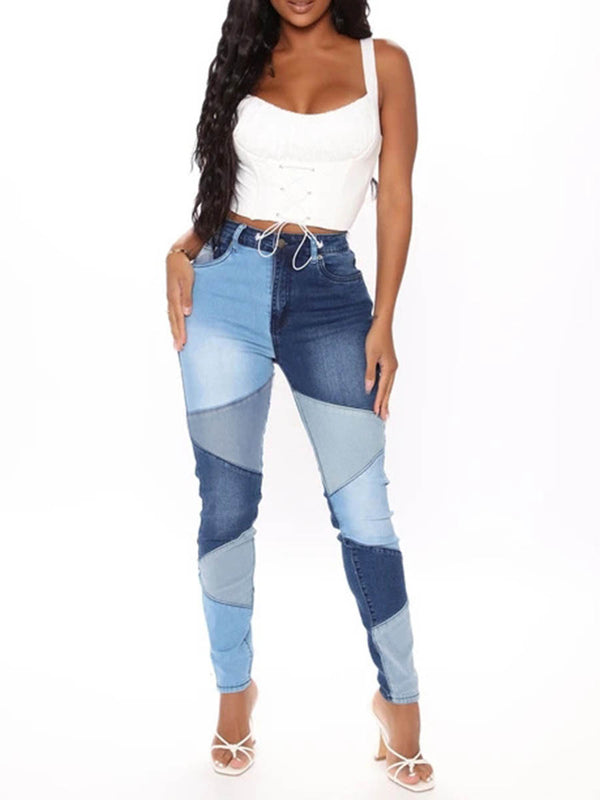 Slim Fit High Waist Denim Jean Pants