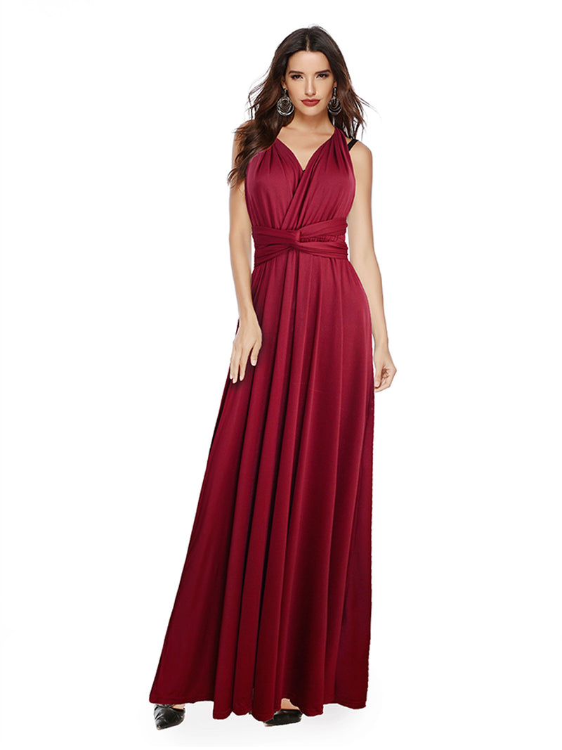 Sexy Women Multi-Way Wrap Boho Maxi Dress