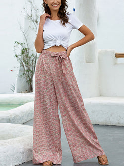 Casual Wrap High Waist Loose Palazzo Pants