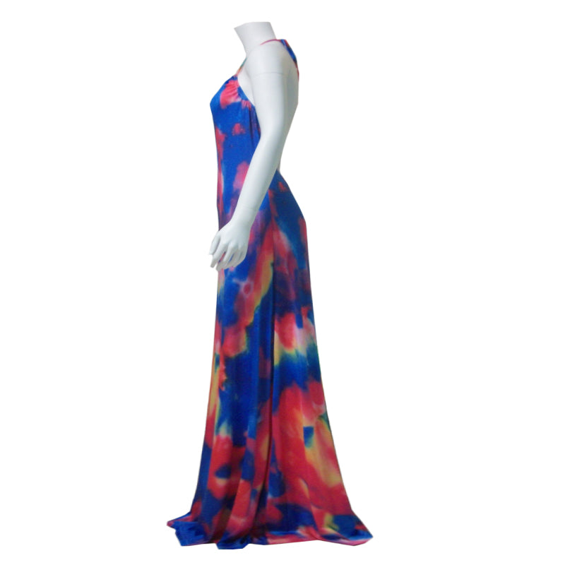 Tie Dye Spaghetti Strap Long Dress