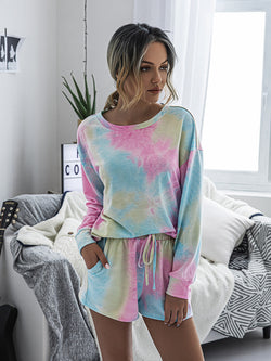 Tie Dye Printed Long Sleeve Set