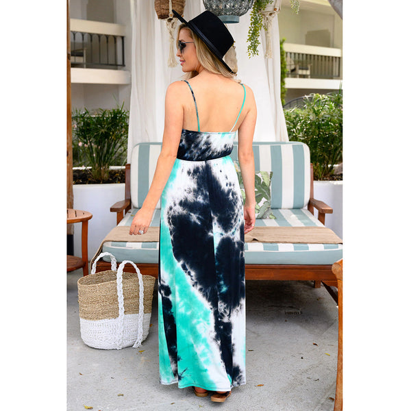 Spaghetti Strap Dye Long Dress