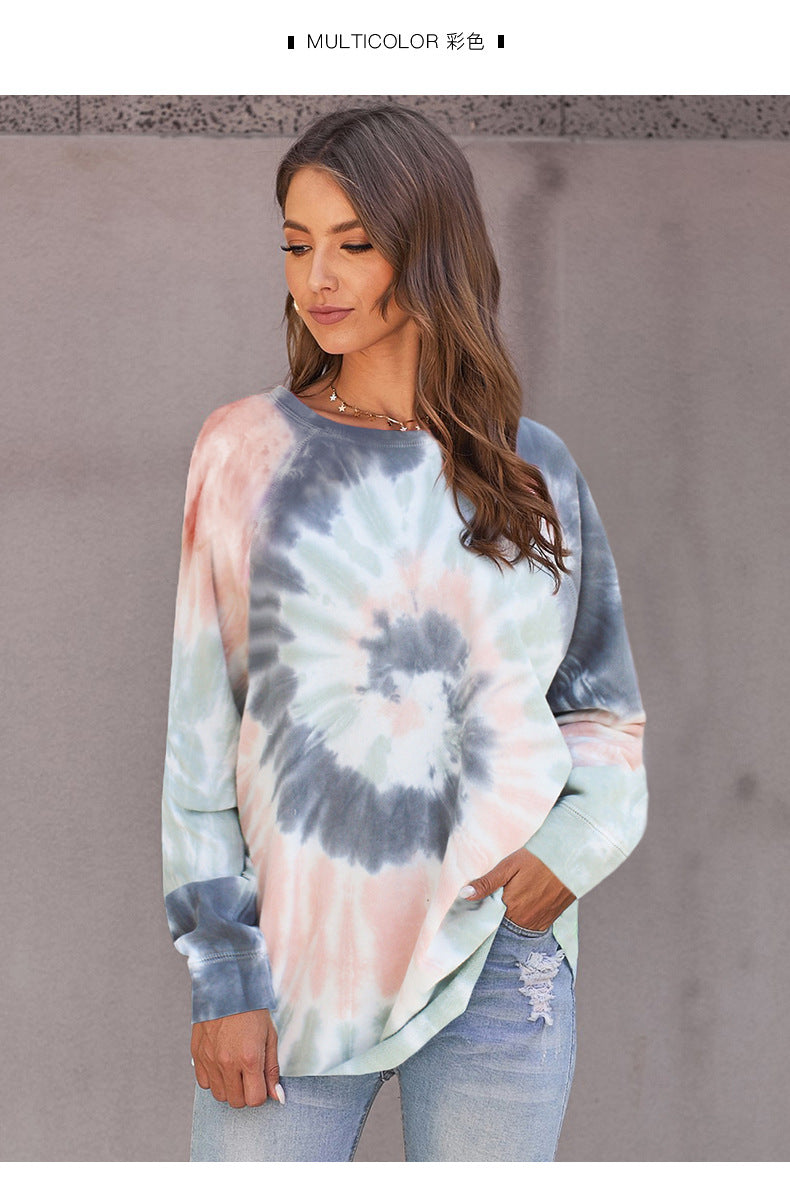 Tie Dye Long Sleeve Tops Women