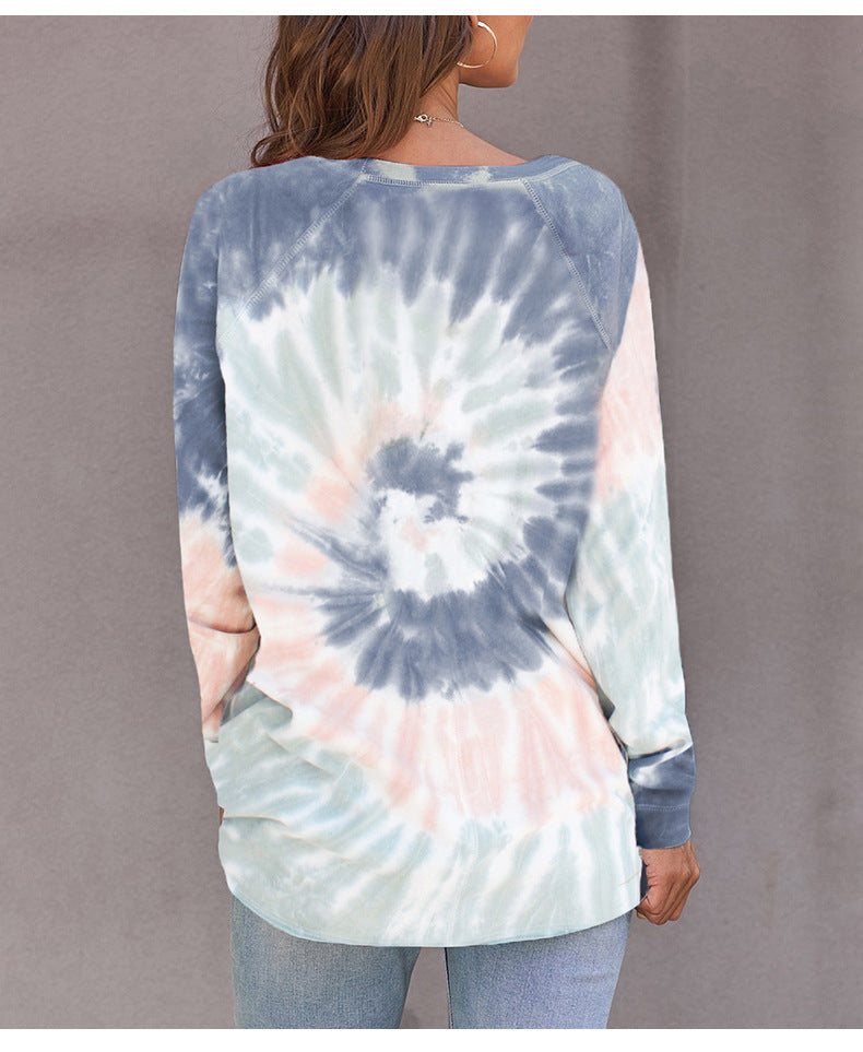 Tie Dye Long Sleeve Tops Women