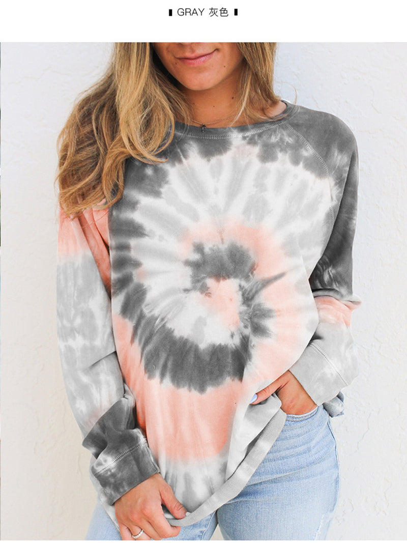 Tie Dye Long Sleeve Tops Women