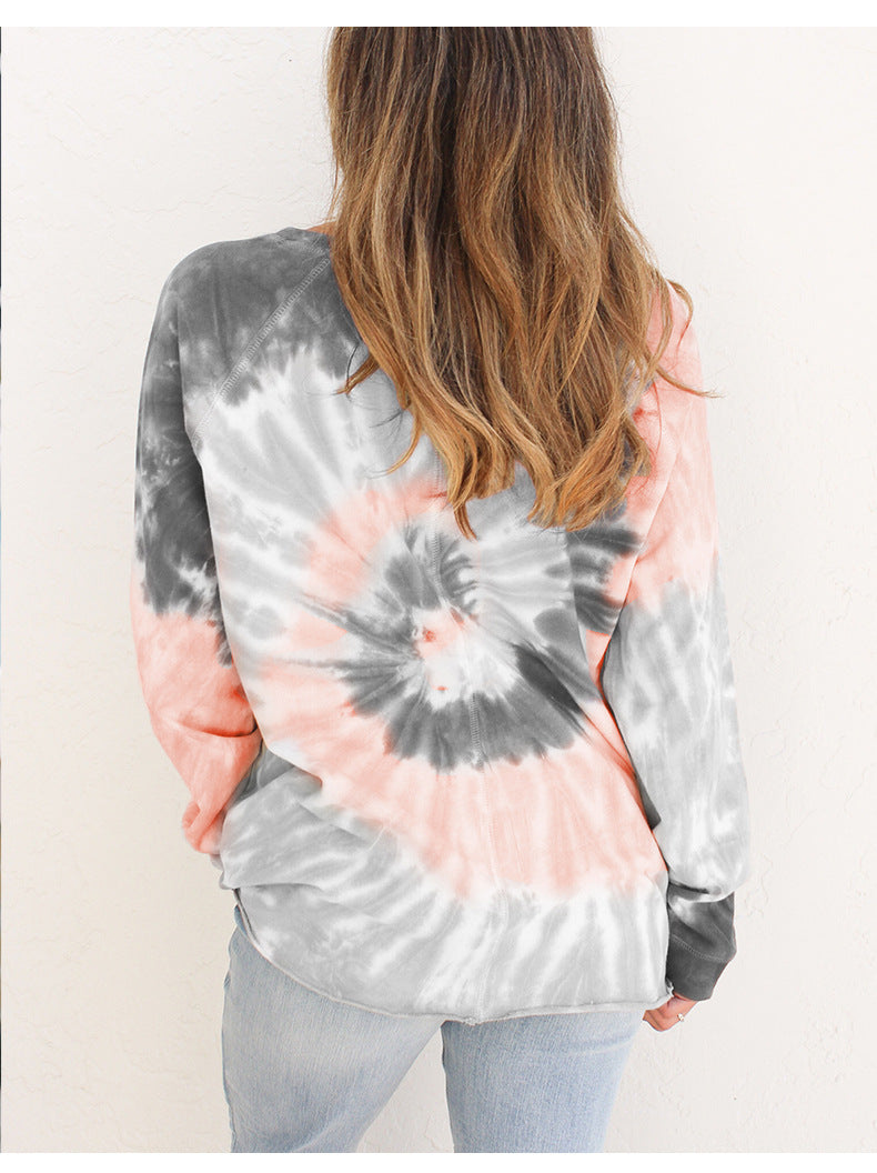 Tie Dye Long Sleeve Tops Women