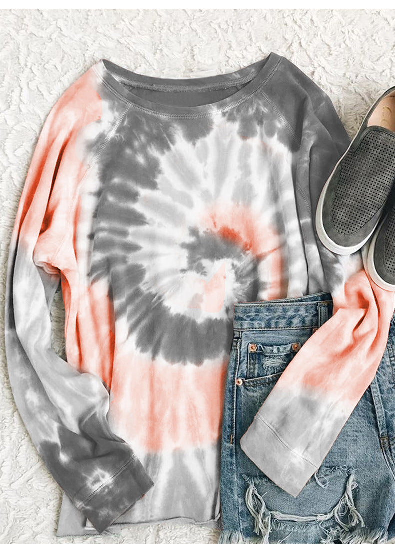 Tie Dye Long Sleeve Tops Women