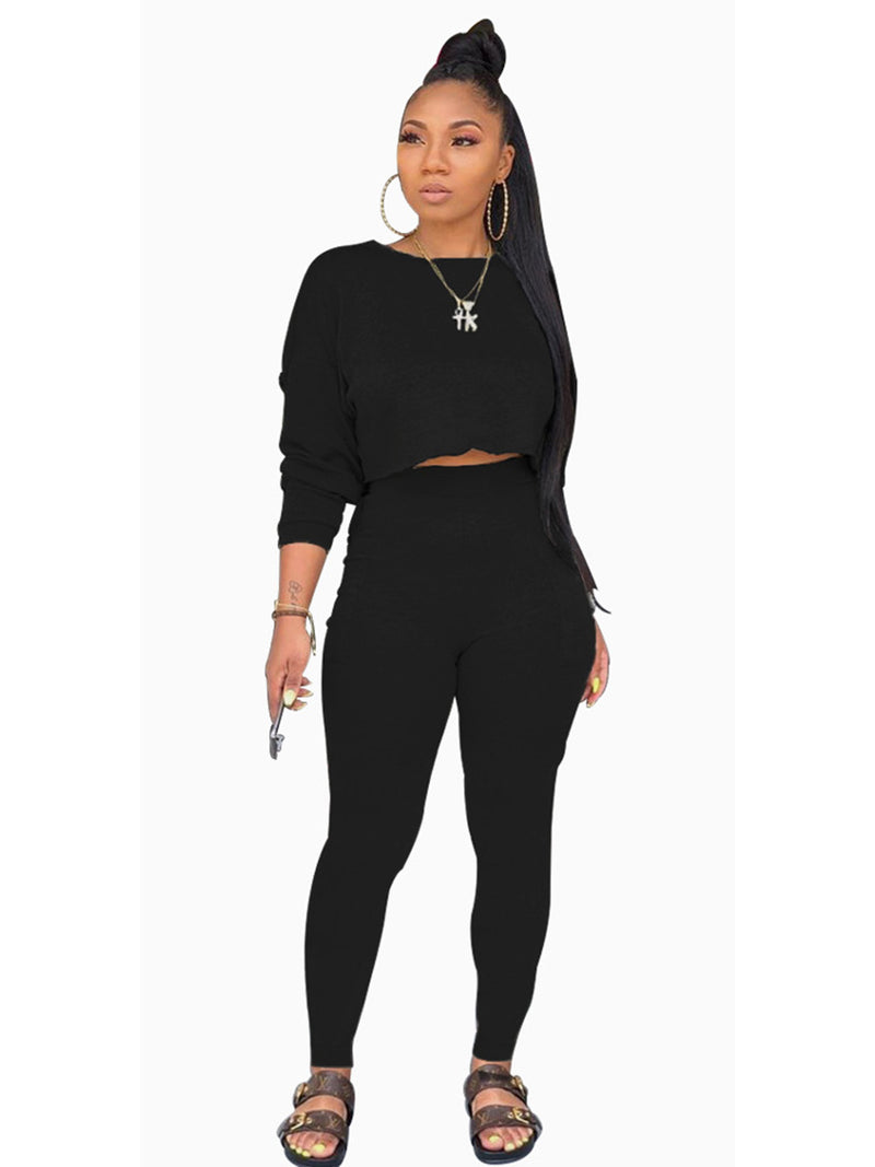 Casual Gym Long Sleeve Jumpsuit Set