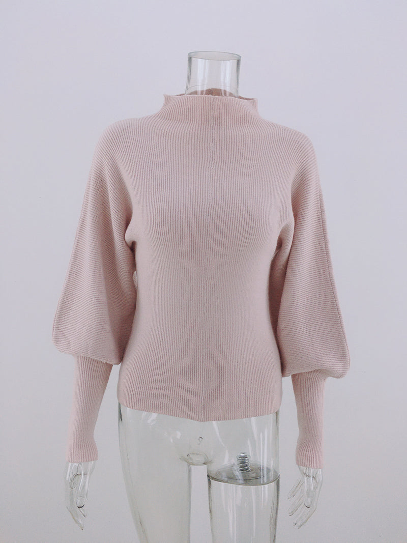 Turtleneck Sweater Casual Long Sleeve Slim Fit Knit Tops