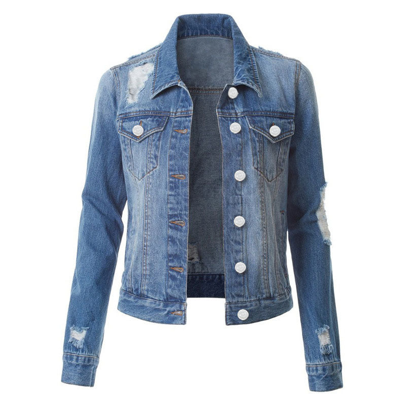 Long Sleeeve Button Down Denim Jacket