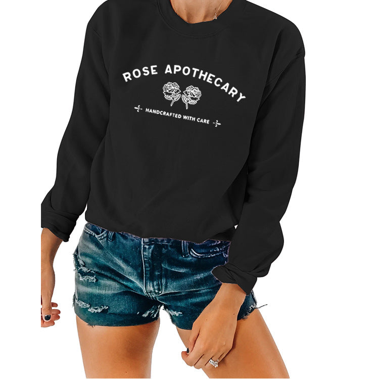 Rose Apothecary Crew Neck Classic Style Long Sleeve Sweatshirt