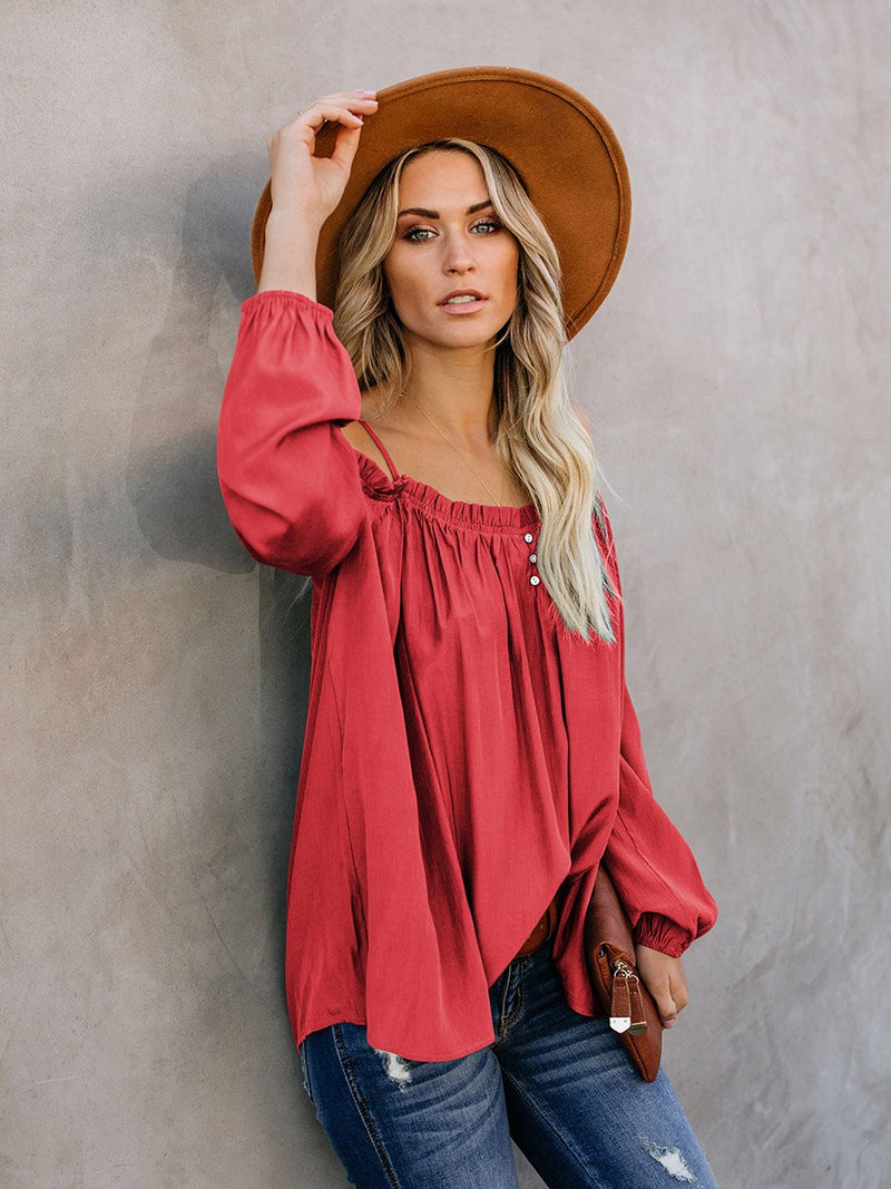 Lead Me On Off Shoulder Long Sleeves Top