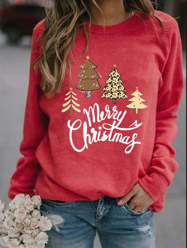 Casual Merry Christmas Printed Sweatshirt