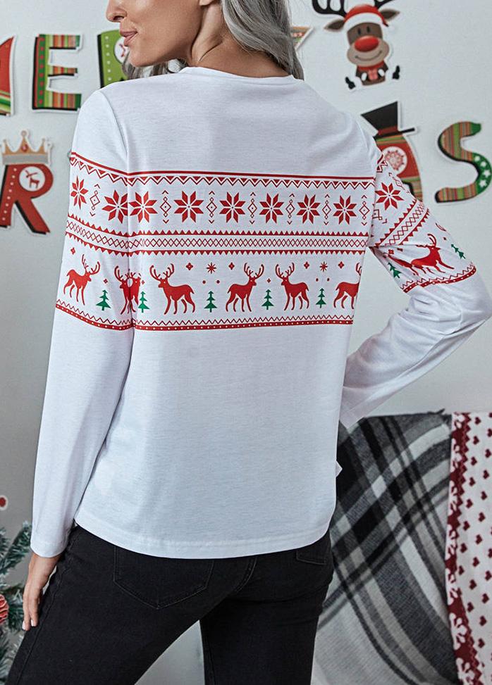 Christmas Printed Long Sleeve T-shirt