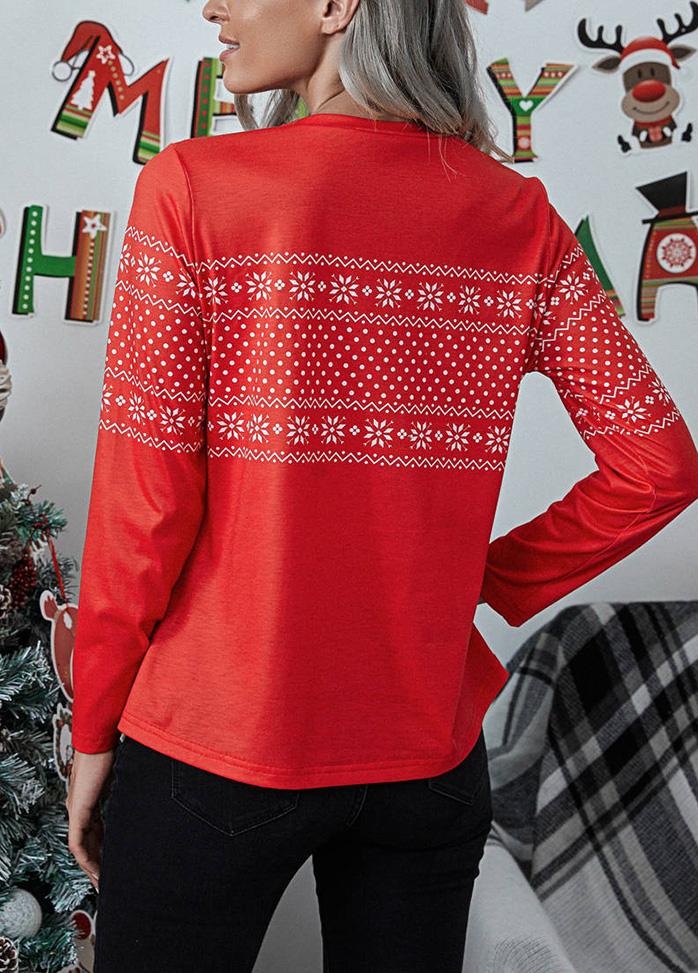 Christmas Printed Long Sleeve T-shirt