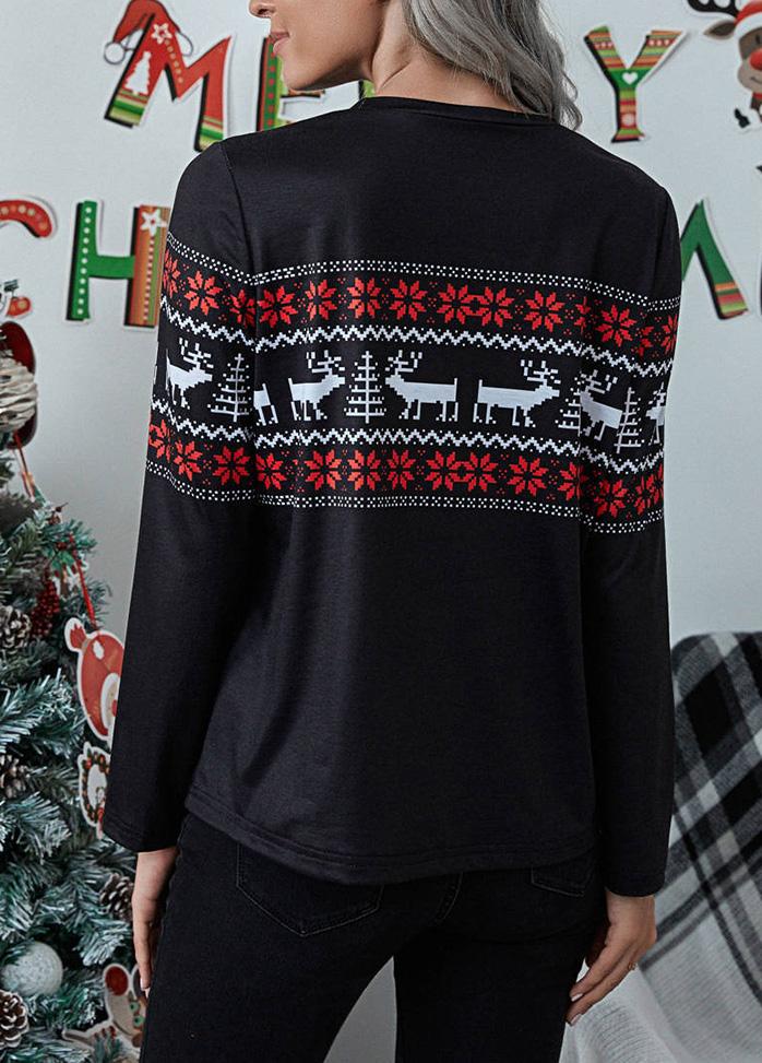 Christmas Printed Long Sleeve T-shirt