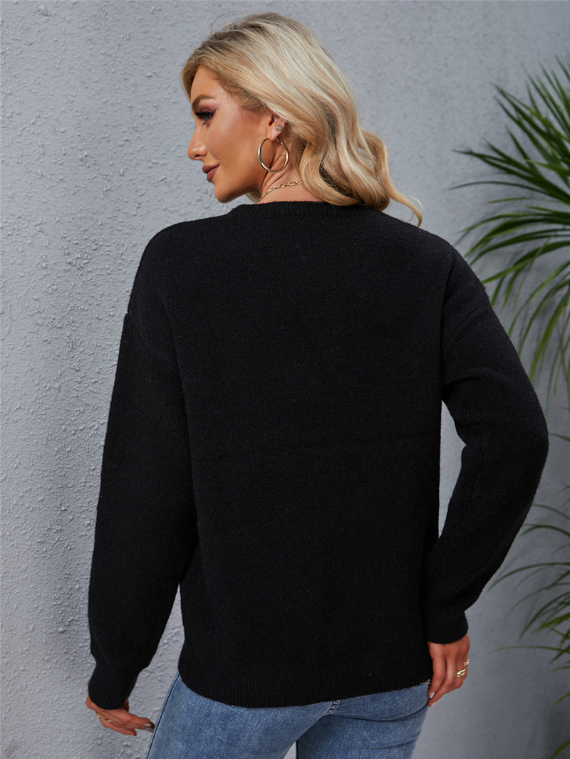 Casual Long Sleeve Crew Neck Printed Wifey Sweatshirt