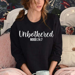 Long Sleeves Round Neck Letters Printed Sweatshirt