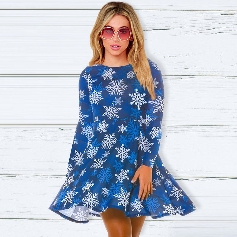 Women's Long Sleeve Casual Christmas Dress