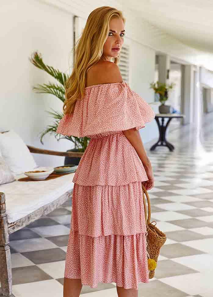 Off The Shoulder Printed Dress