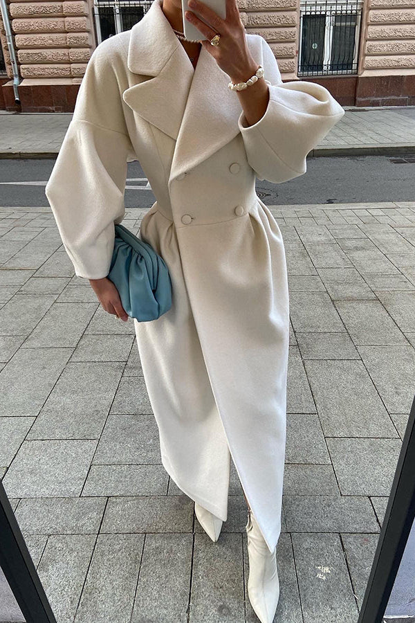 Winter Glam Contour Turndown Collar Maxi Coat