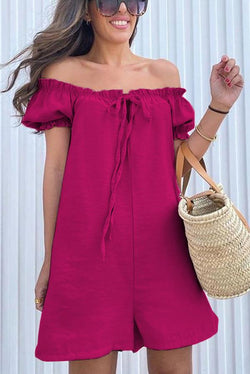 Winsome Ruffle Strapless Romper