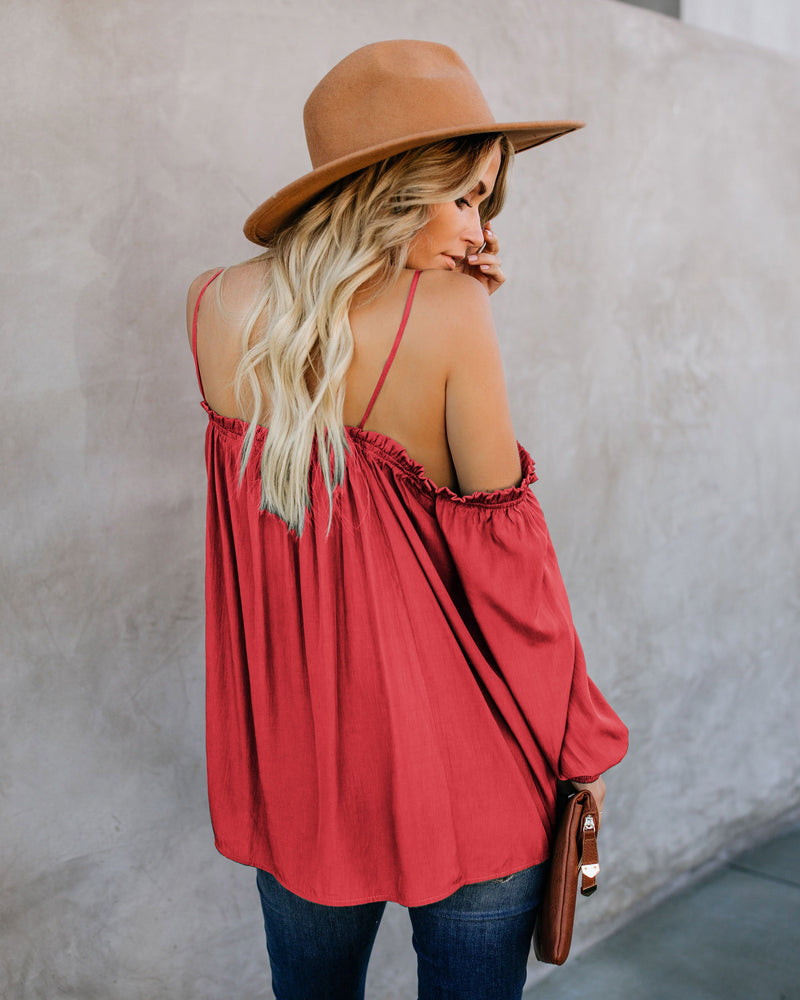 Lead Me On Off Shoulder Long Sleeves Top