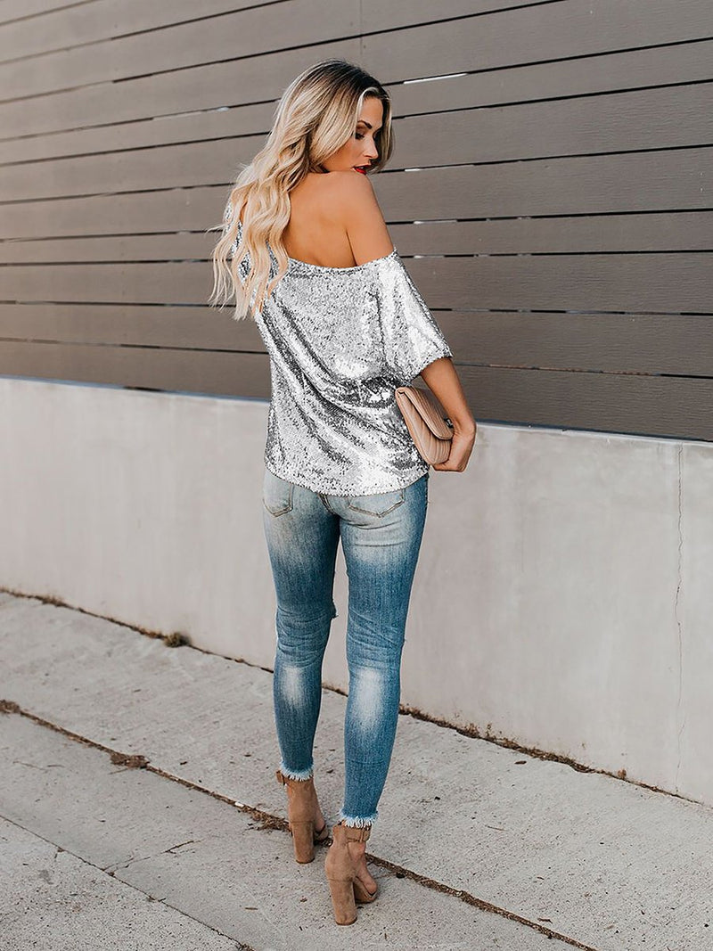 One Step Ahead Sequin Top