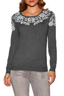 Long Sleeve Simple Scoop Neck Sweater