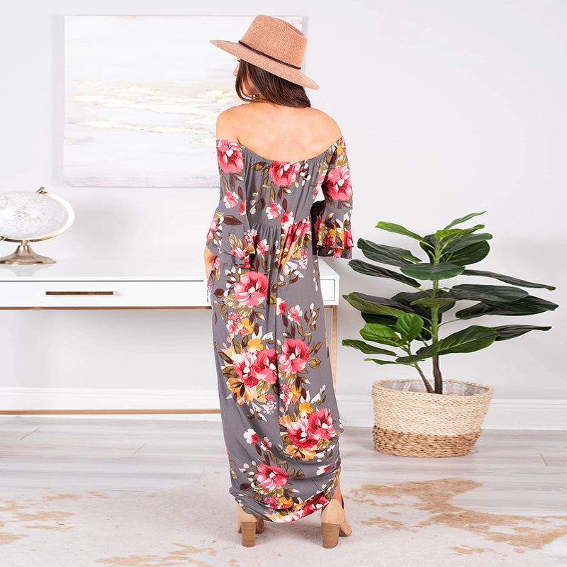 Floral Printed Long Summer Dresses