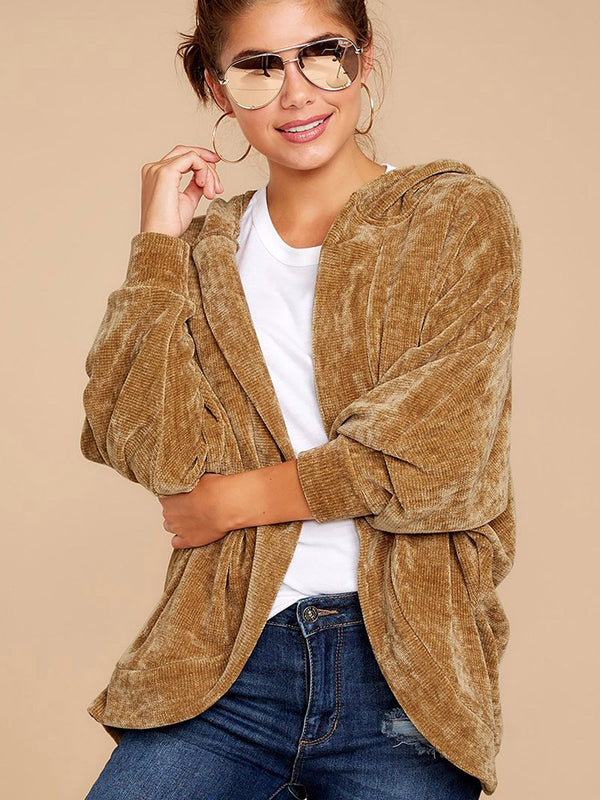 Fall Into This Caramel Hoodie Jacket - Landing Closet