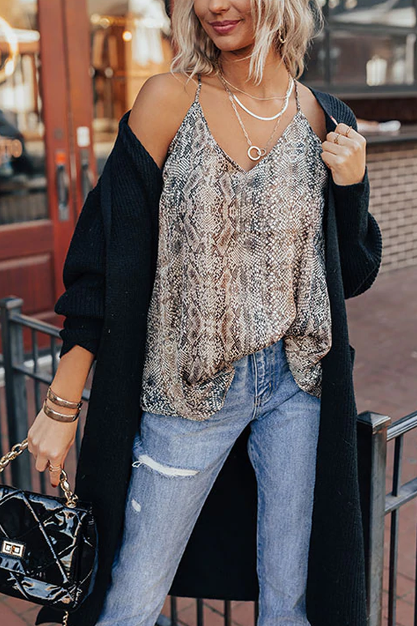 On The Blog Snake Print Tank Tops