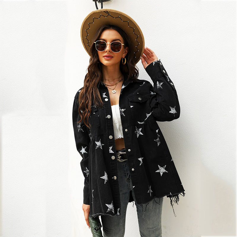 Casual Button Down Drawstring Waist Jacket