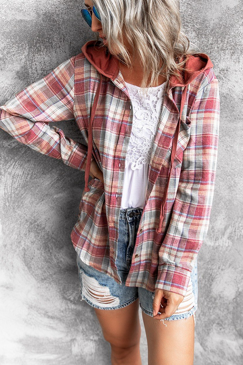 Unstoppable Soul Plaid Print Hoodie