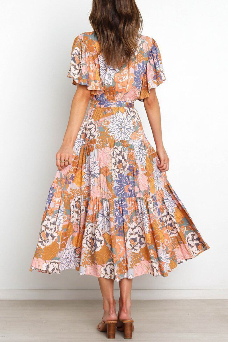 Sunshine Grace Floral Midi Dress