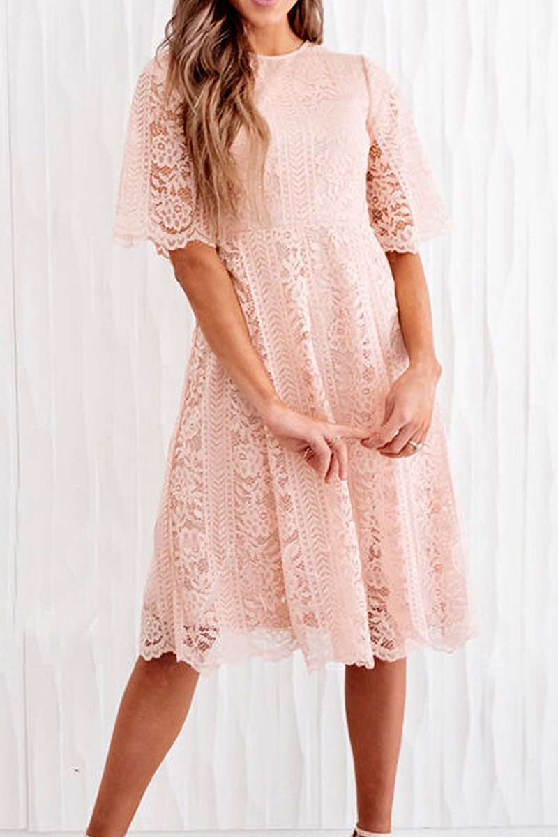 Promise In My Heart Lace Midi Dress