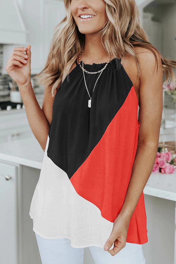 Amazing Colorblock Halter Tank