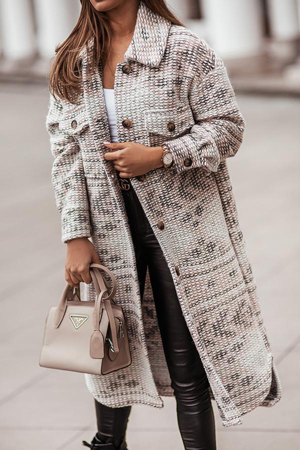 Cozy Up In Carolina Printed Coat