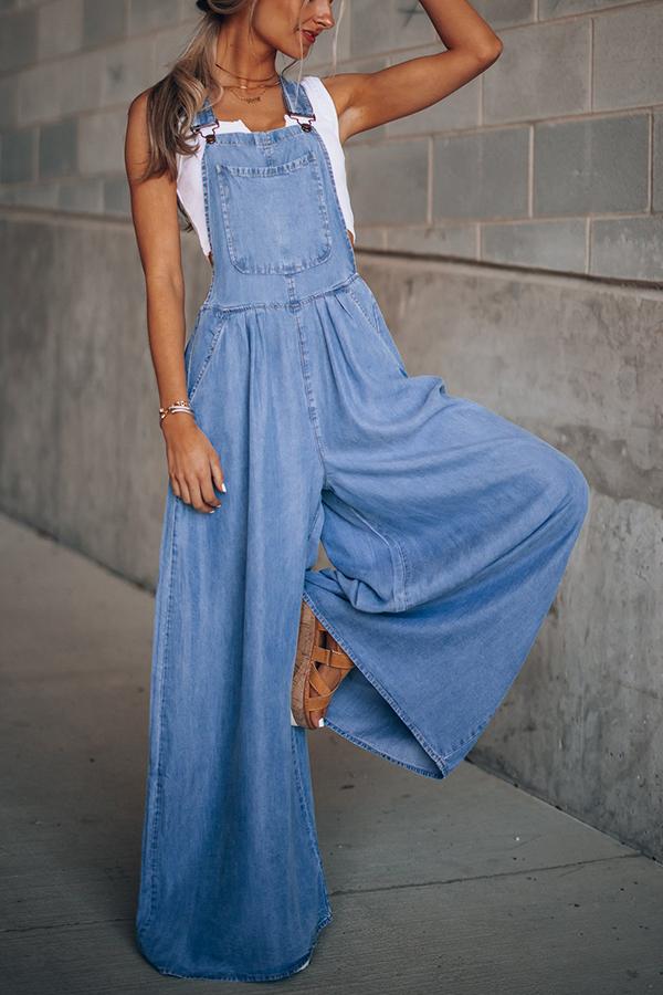 Good Day Wide Leg Overalls Jumpsuit