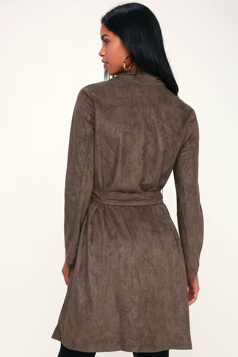 City of Trees Suede Jacket Coat Outerwear SaddleBrown - Landing Closet