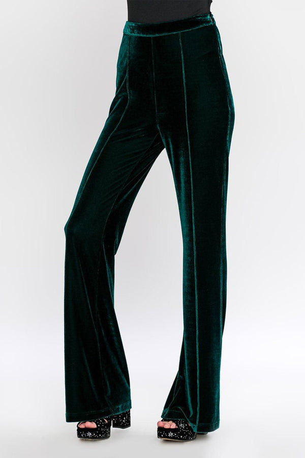 Cheerful Velvet Seam Flares Pants