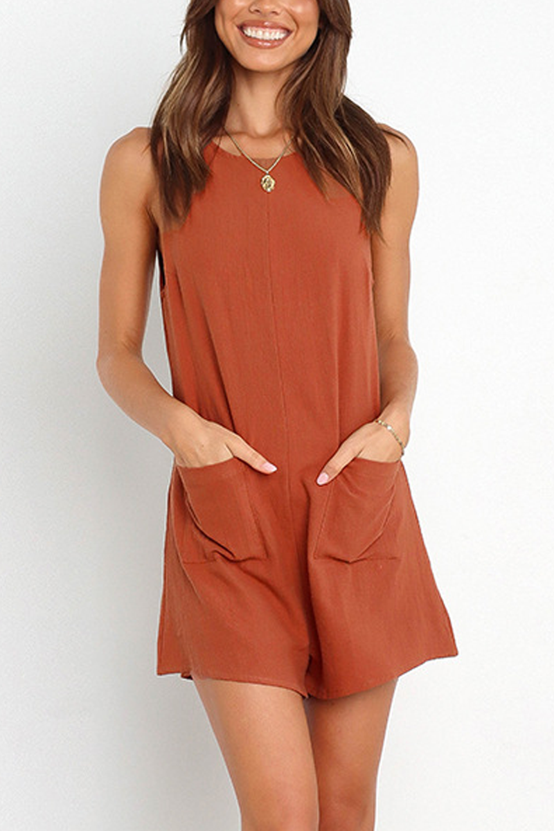 Walking Away Pocket Sleeveless Romper