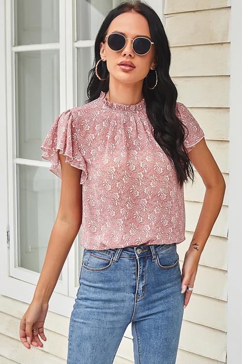 Walking On Sunshine Floral Printed Smocked Top - 5 Colors