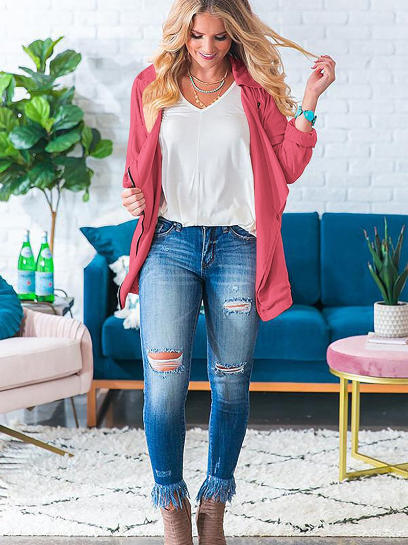 Breezy Babe Lightweight Lapel Jacket - Landing Closet